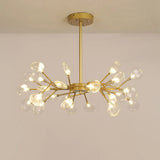 Gold Firefly Shade Nordic Led Chandelier For Living Room: Acrylic Suspension Lighting 30 / C