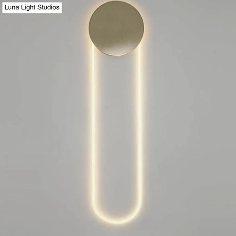 Gold Led Bedroom Wall Mount Light Fixture - Contemporary Oblong Lighting Ideas