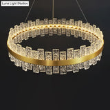Gold Metal Crystal Led Pendant Chandelier - Stunning Art Deco Lighting For Living Room