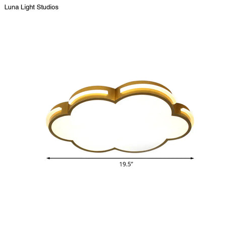 Gold Nordic Cloud - Shape Led Ceiling Flush Mount Light For Bedroom