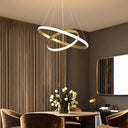 Gold Orbit Hanging Chandelier Acrylic Led Pendant Light Kit 23.5/31.5 Wide / 23.5