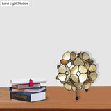 Gold Shell Bedroom Reading Book Light With Globe Shade - Premium Task Lighting