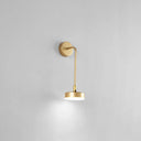 Golden Metal Led Sconce: Stylish Round Wall Mounted Lamp For Bedrooms Gold / White Down