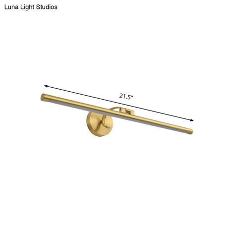 Golden Pipe Vanity Light - Modern Stylish Led Wall Sconce For Bathroom 16/21.5 Width