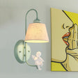 Green Nordic Metal Wall Lamp: 1-Light Angel Sconce With Tapered Shade For Living Room