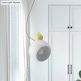 Green/White Nordic Dome Pendant Lamp For Stylish Living Room Ceiling Lighting