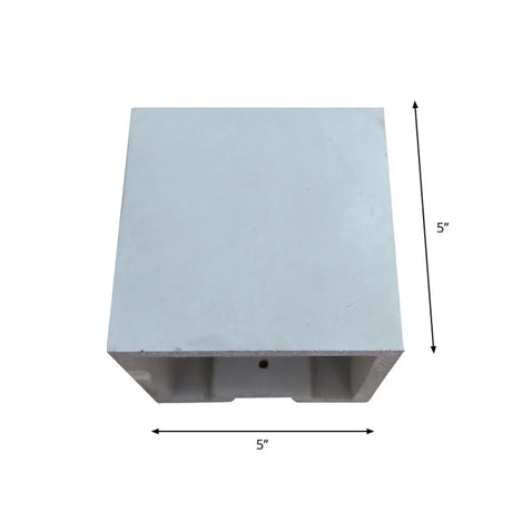 Grey Flush Mount Wall Light Nordic 1 Head - Cube/Cuboid Cement Up & Down Sconce For Stairs 4/5/7
