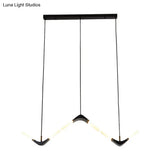 Gull-Shaped Cluster Pendant: Acrylic Decorative 3-Light Ceiling Light For Restaurants