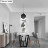 Half Moon Led Pendant Light Creative Design Aisle Living Room Bedside Dinner Decro Led Fixtures