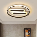 Halo Bedroom Ceiling Led Flush - Mount Light Fixture - 16’ And 19.5’ Dia Double Rectangle