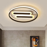 Halo Bedroom Ceiling Led Flush - Mount Light Fixture - 16’ And 19.5’ Dia Double Rectangle