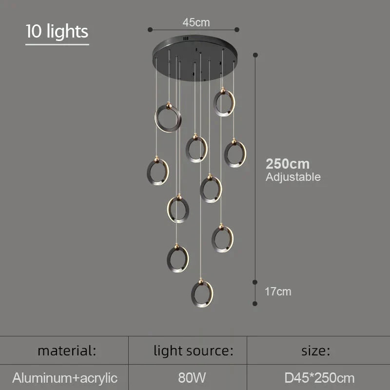 Hera - Modern Circular Led Chandelier Pendant Lighting