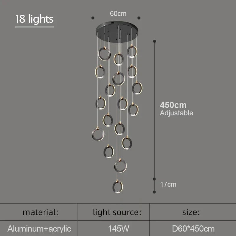 Hera - Modern Circular Led Chandelier Pendant Lighting