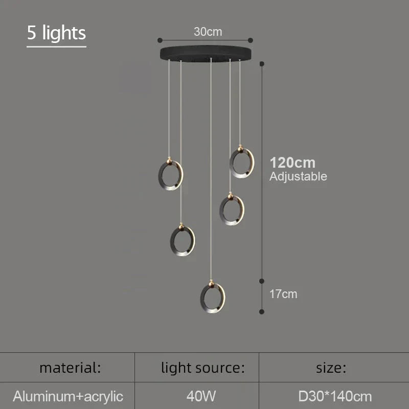 Hera - Modern Circular Led Chandelier Pendant Lighting