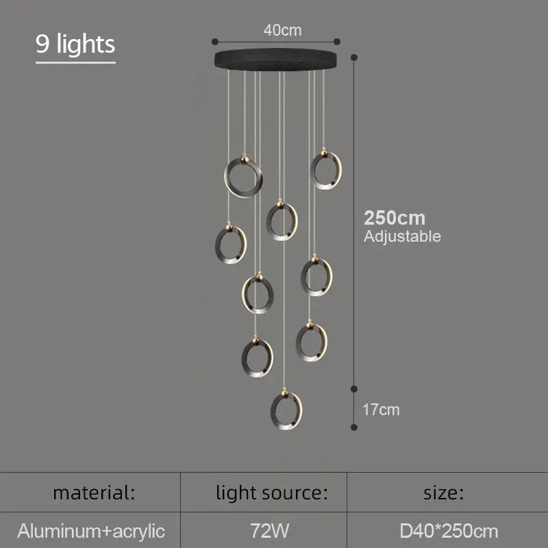 Hera - Modern Circular Led Chandelier Pendant Lighting