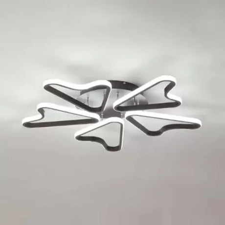 Horn-Shaped Led Ceiling Lamp For Modern Child Bedroom Made Of Acrylic Coffee / 30’ White