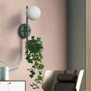 Industrial 1-Light Led Metal Sconce In Yellow/Blue/Green For Plant Wall Mount Lighting Restaurants