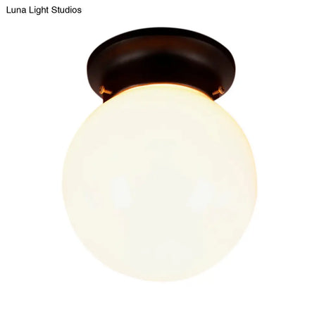 Industrial Black/Clear Glass Flush Mount Lighting Fixture 6’/6.5’ Wide