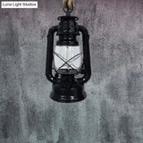 Industrial Clear Glass Pendant Ceiling Light For Coffee Shop - Black/Bronze/Antique Brass Finish