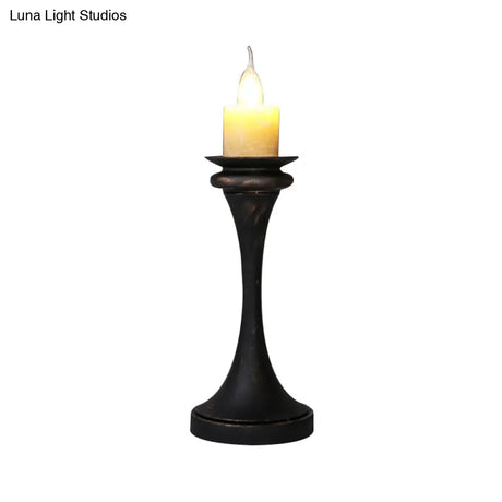 Industrial Desk Lamp With Candelabra Marble Table Accent In Brass/Bronze