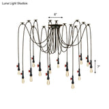 Industrial Metal Pendant Lamp With Valve And Pipe Design - Black 2/3 Lights Kitchen Ceiling Fixture