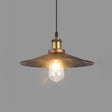 Industrial Rustic Flared Shade Pendant Light Fixture – 1 Indoor Ceiling Lamp Rust