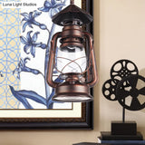 Industrial Single Light Pendant With Clear Glass And Vintage Finish For Indoor Use