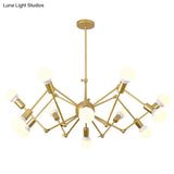 Industrial Spider Chandelier With Open Bulb Design For Clothing Shops