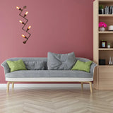 Industrial Style Bronze Wall Sconce With Wavy Design - Metallic Pipe Finish 2/5 Bulbs Perfect For