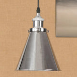 Industrial Style Cone-Shaped Hanging Pendant Lamp - Black/Brass Iron Ideal For Dining Room Lighting
