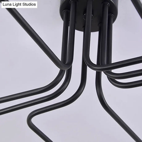 Industrial-Style Metal Pendant Light Fixture: Gun-Shaped Suspension In Black