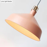 Industrial Style Metal Pendant Light With Adjustable Cord - 1-Light 8.5’/13’ Width Domed