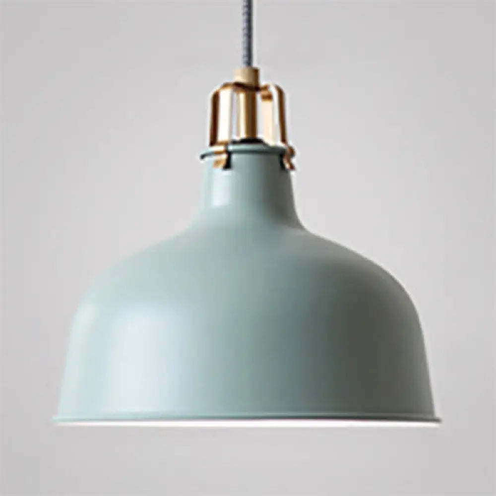 Industrial Style Metal Pendant Light With Adjustable Cord - 1-Light 8.5’/13’ Width Domed