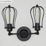 Industrial Style Vintage Double Vanity Wall Mounted Lamp For Bedroom Bathroom