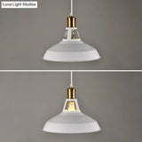 Iron Hanging Pendant Light Fixture For Restaurants - Single Ceiling Pot Cover Lamp