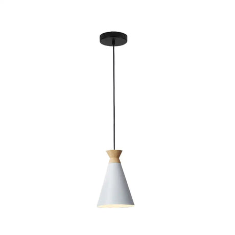 Iron Nordic Pendant Lamp With Oval/Cone/Dome Shade In Grey/White For Bedroom White / Cone