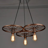 Iron Rustic Chandelier With 3/6 Hanging Lamps For Dining Room Suspension 3 / Rust