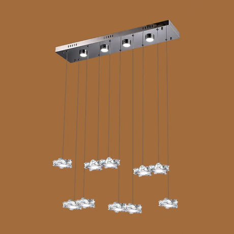 K9 Crystal Star Led Ceiling Light - Minimalist Stainless-Steel Pendant 10 / Clear