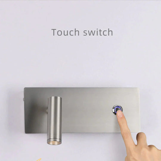 Kane | Nickel LED Dimmable Reading Wall Light