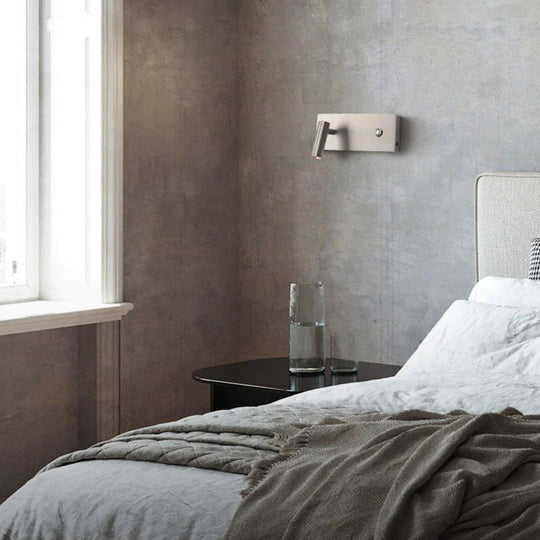 Kane | Nickel LED Dimmable Reading Wall Light