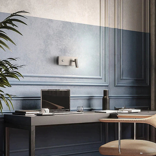 Kane | Nickel Led Dimmable Reading Wall Light Lamp