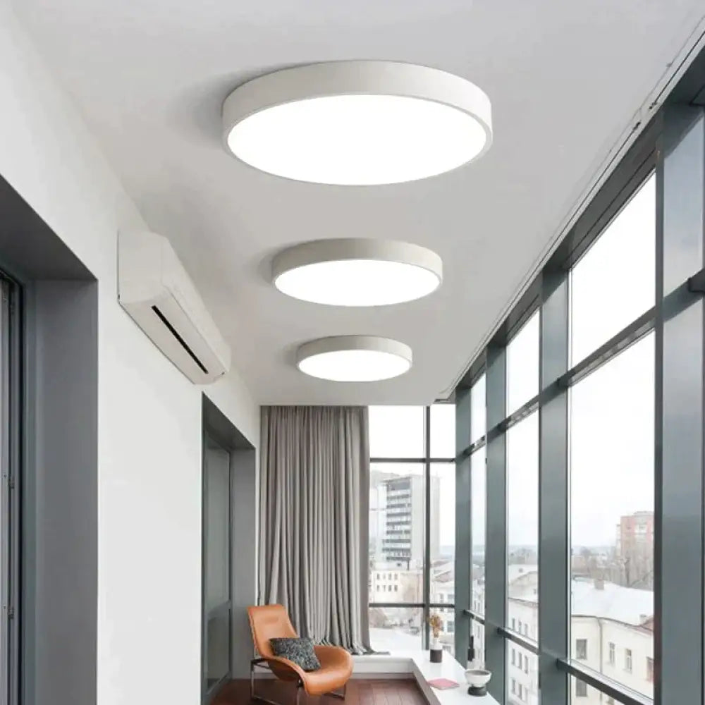 Karli - Nordic LED Ceiling Lights Ultra Thin Modern Ceiling Lighting 23cm 12W / White-cool-white Ceiling