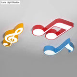Kids Acrylic Musical Note Led Ceiling Light - Perfect For Kindergarten