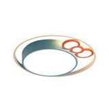 Kids Led Ceiling Light With Bow Design In Pink/Blue Finish Warm/White Available 18/23 Dia