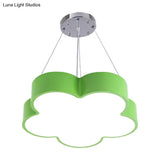 Kids Led Flower Chandelier Pendant Light Kit With Multicolor Acrylic Shade