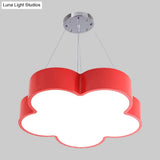 Kids Led Flower Chandelier Pendant Light Kit With Multicolor Acrylic Shade