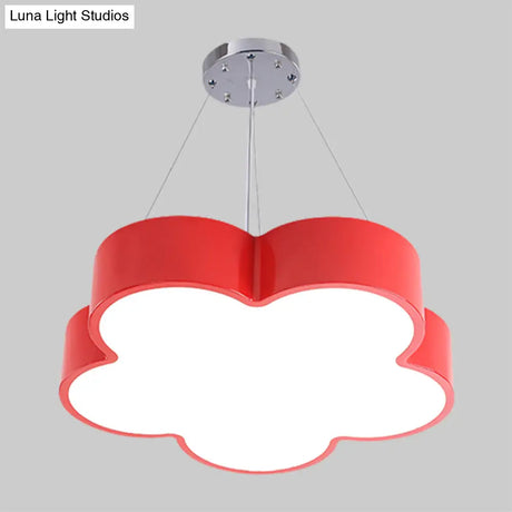 Kids Led Flower Chandelier Pendant Light Kit With Multicolor Acrylic Shade