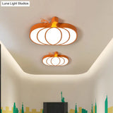 Kid’s Room Cartoon Vegetable Ceiling Mount Led Flush Light In White