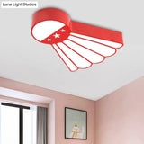 Kindergarten Ceiling Mounted Led Light For Kids’ Badminton Room (Blue/Green/Red)