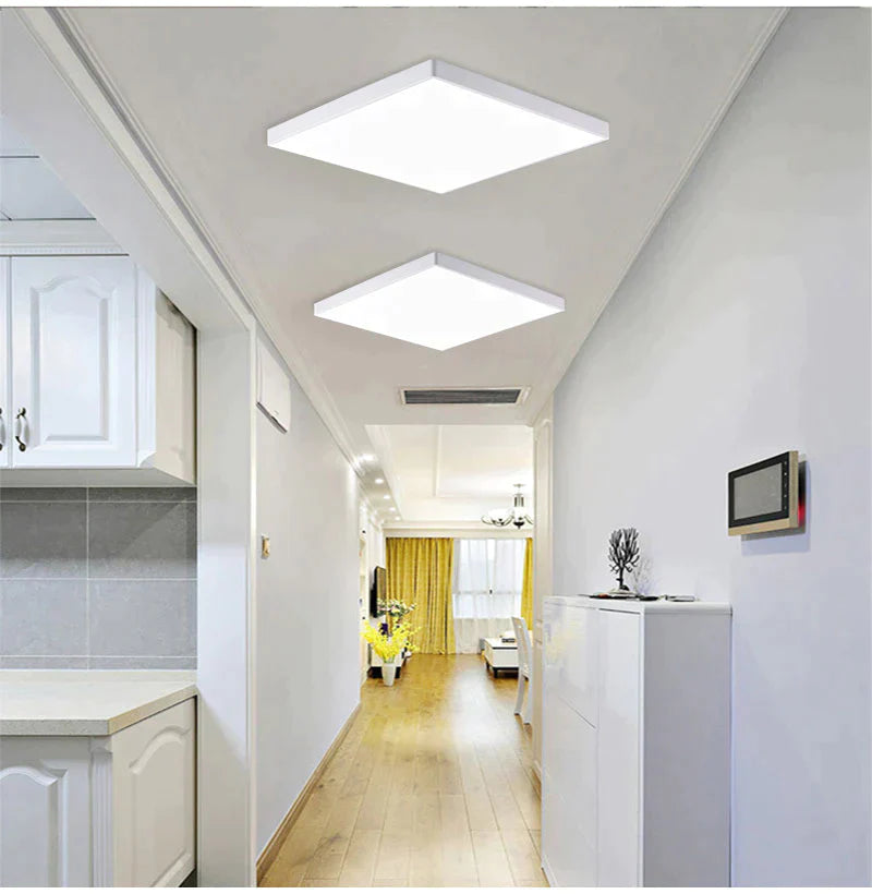 Lauren- Led Ceiling Light Acryl Alloy Modern Lamp Living Room Lighting Round & Square 3Cm Super